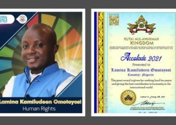 King of Kuntai, Indonesia honoured Nigerian  Chairman of World Institute for Peace