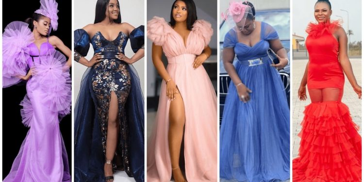 Gorgeous and Dazzling Tulle Styles For Elegant African Ladies