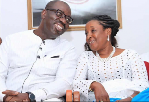 Obaseki and wife