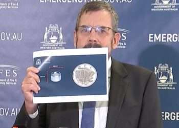 There has been a disappearance in Western Australia of a tiny radioactive capsule.