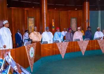 Buhari chairs Council of States meeting with Obasanjo, Jonathan, governors, and others.