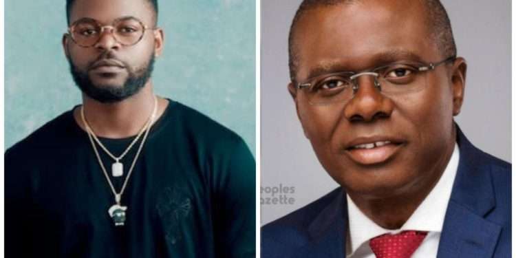 The election triumph of Governor Sanwo-Olu is addressed, and Falz labels it “deceitful.”