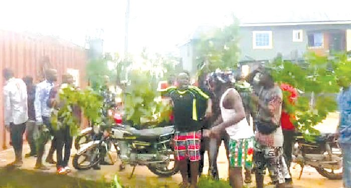 Villagers demonstrate after a Rivers vigilante kills a man on June 21, 2023.