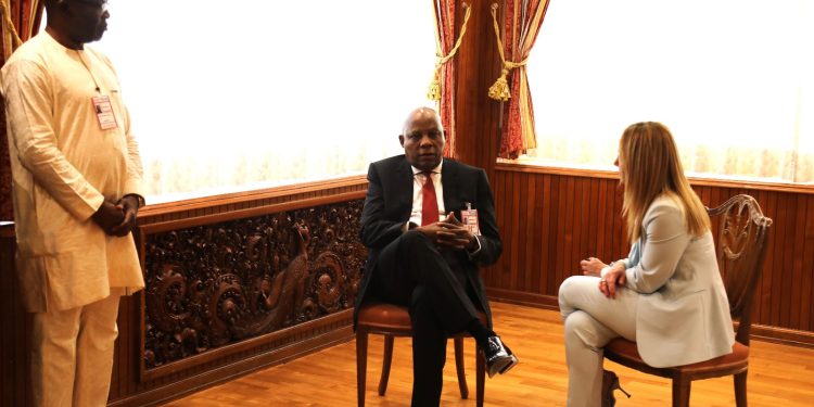 Vice President Kashim Shettima alongside ambassador to Italy meet with the Prime minster of Italy, Giorgia Meloni