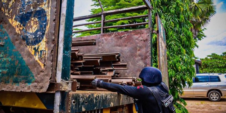 NSCDC appropriates rail tracks worth N800m, captures 13 suspects