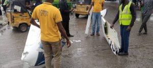 PICTORIAL: Helicopter crashes in Ikeja, Lagos