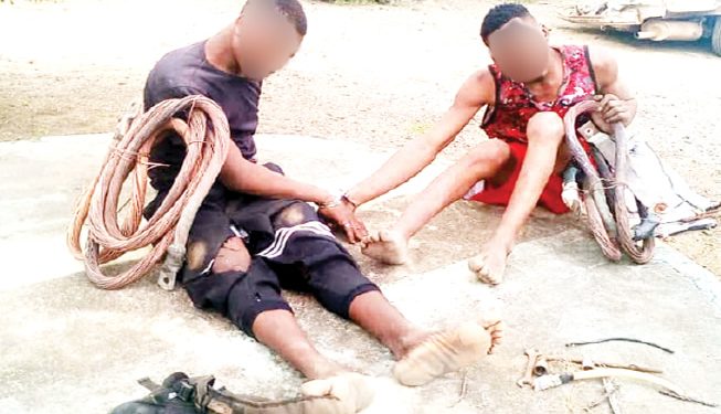 Two suspects arrested for cable theft