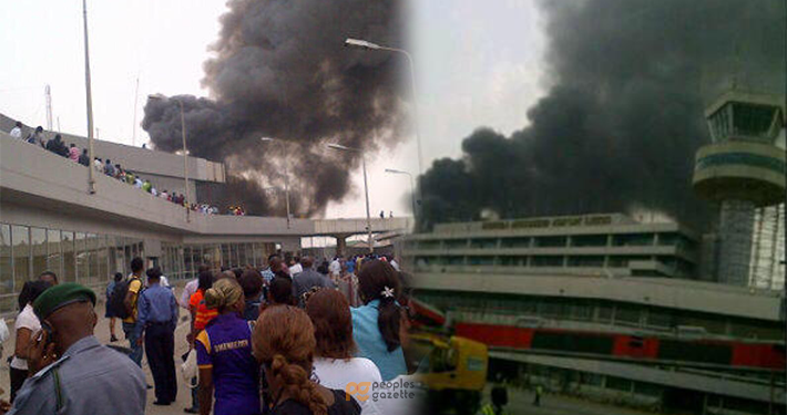 Fire guts Murtala Mohammed International Airport, Lagos