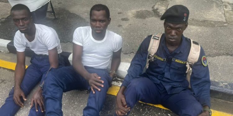 Naval force captures three impersonators in Lagos
