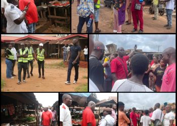 Chairman Ikpoba okha LGA, Dr Eric Osayande takes market clean-up campaign to Ohovbe market