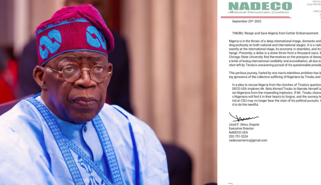Resign and save Nigeria from further humiliation – National Coalition, NADECO calls on President Tinubu
