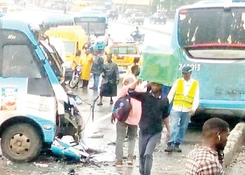 Two BRT vehicles collide in Lagos, 14 injured