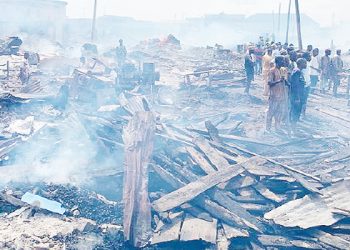 300 shops destroyed in fire at Lagos market; traders complain