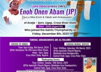 "Royal Family Extends Invitation to Funeral Ceremony of Late Deaconess Enoh Onen Abam: Honoring a Life of Love and Legacy"