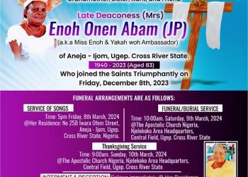 "In Memoriam: Celebrating the Legacy of Late Deaconess Enoh Yakah Aballi - A Life of Love, Faith, and Community Service"