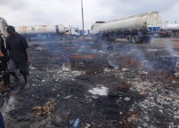 Late-Night Fire Engulfs Trailer Park in Ogun State, Destroying Tanker and Shops