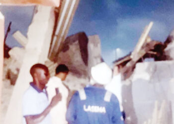 Family Narrowly Escapes Tragedy as Building Collapses in Lagos