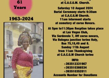 Invitation to the Burial Ceremony of Late Deaconess Jane Evbu Onaghino