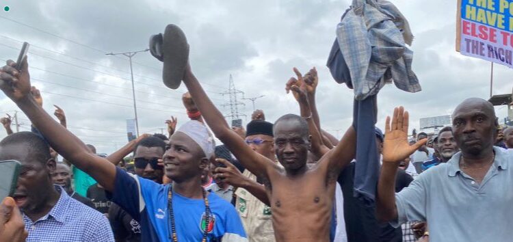 Man Protests Economic Hardship by Stripping Naked in Lagos