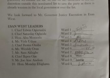 APC tension rises as members complain to Gov. Okpebholo about the nomination list.