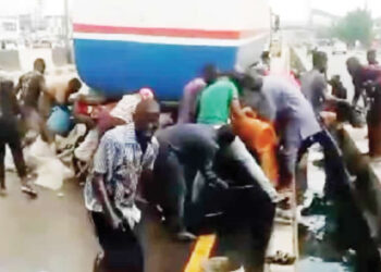 Tragedy Averted: Diesel Tanker Spills on Apapa-Oshodi Expressway, Lagos