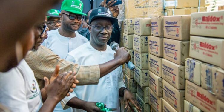 GOV OKPEBHOLO FLAGS OFF FREE MALARIA TESTING TREATMENT IN EDO STATE