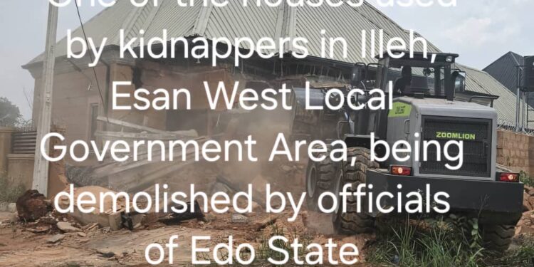 Edo Government Demolishes Kidnappers’ Hideouts in Uromi, Ekpoma