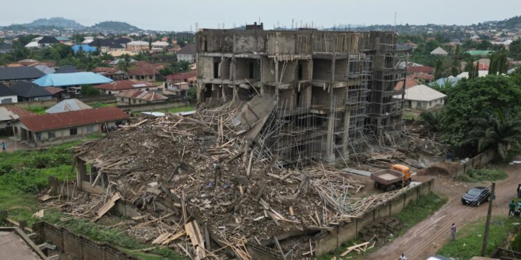 Ekiti State Government Seals Collapsed Six-Storey Building, Promises Investigation