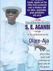 Prominent Nigerians, International Golfers Honour Second Republic Politician, Bible Translator, Deacon Stephen Ejueyitsi Aganbi