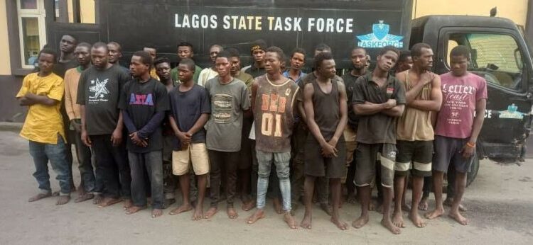 Lagos Taskforce Arrests 277 Suspects in Crackdown on Crime Hotspots