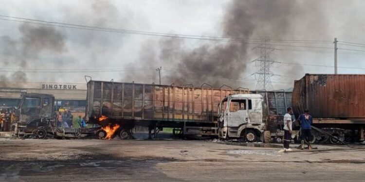 Tanker Explosion Paralyzes Traffic on Lagos-Ibadan Expressway