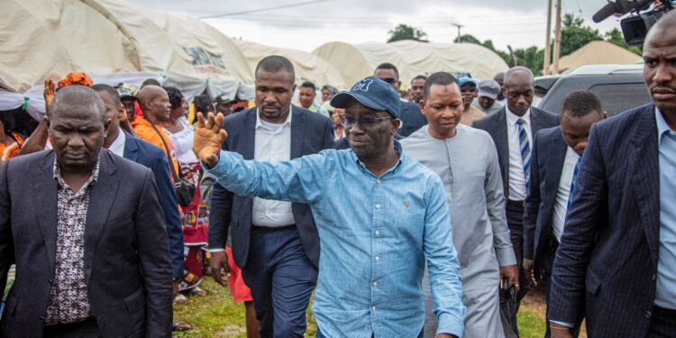 SUPREME COURT VICTORY: EDO CENTRAL STANDS STILL AS GOV OKPEBHOLO RECEIVES HERO’S WELCOME IN UDOMI