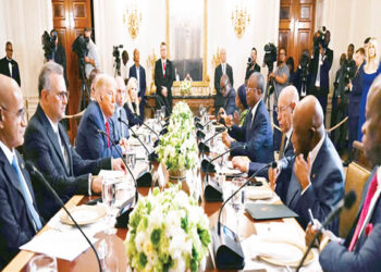 US President Donald Trump hosted the presidents of Gabon, Guinea-Bissau
