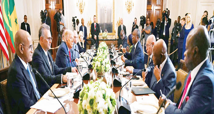 US President Donald Trump hosted the presidents of Gabon, Guinea-Bissau