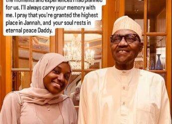 Noor, daughter of former President Muhammadu Buhari, has shared an emotional farewell