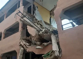 A three-story student hostel, Pentagon Lodge, near Alex Ekwueme Federal University (AE-FUNAI) in Ebonyi State, collapsed