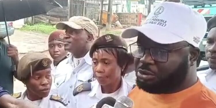 Local Government Chairman Braves Heavy Rainfall to Supervise Monthly Sanitation Exercise