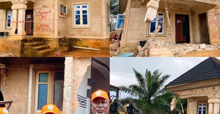 Edo State Governor Gives Cultists Ultimatum, Demolishes Shrine in Egor
