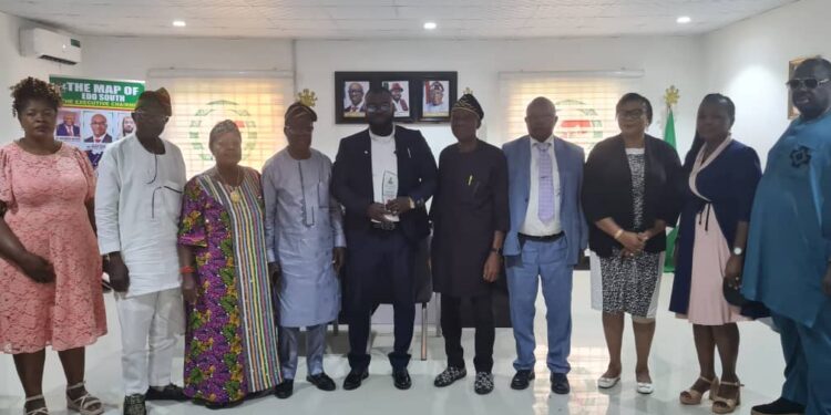 PCRC Visits Egor Council Chairman, Hon. Dr. Kelvin Ighodaro Eguakun, Confers Him as Patron