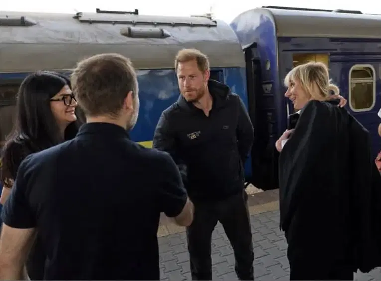Prince Harry made a surprise visit to Ukraine on Friday