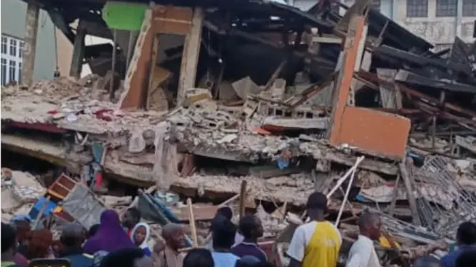 Tragedy Strikes Lagos: 15 Rescued After Two-Storey Building Collapses in Oyingbo