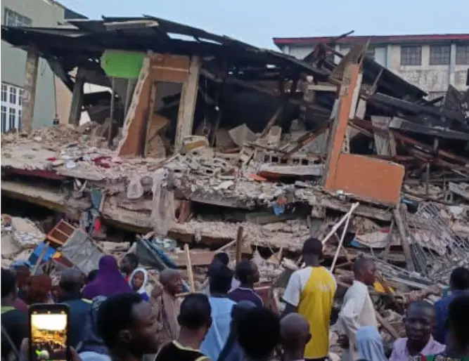 Tragedy Strikes Lagos: 15 Rescued After Two-Storey Building Collapses in Oyingbo