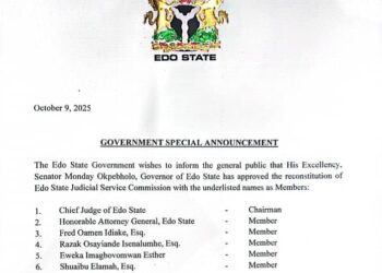Reconstitution of the Edo State Judicial Service Commission