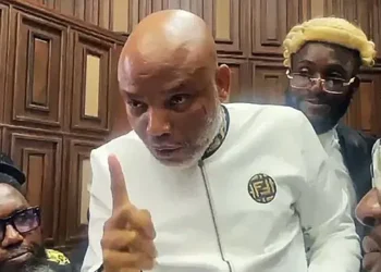 Nnamdi Kanu, the detained leader of the Indigenous People of Biafra (IPOB),