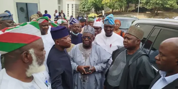Turaki leads PDP delegation on visit to former President Obasanjo