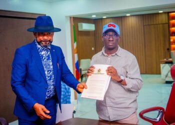 Okpebholo Receives MOWAA, Radisson Hotel Probe Report, Swears in New Commissioner