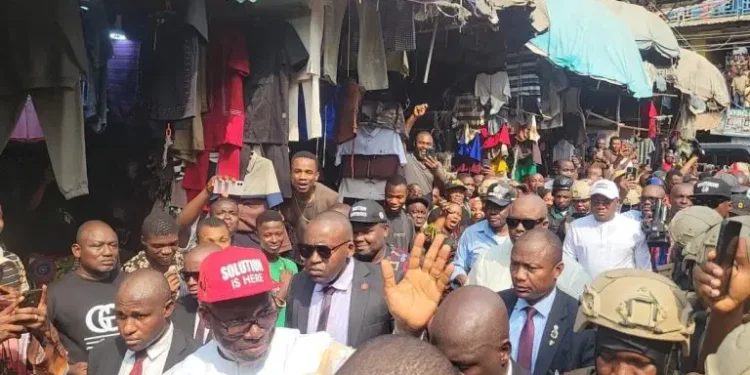 Soludo Visits Onitsha Market, Commends Traders for Taking Back Their Day