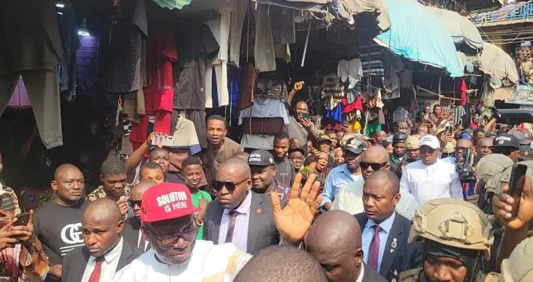Soludo Visits Onitsha Market, Commends Traders for Taking Back Their Day