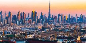 “Dubai Building Damaged by Debris After Air Defense Interception Amid Escalating Middle East Tensions”