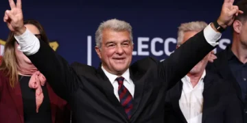 Joan Laporta has been re-elected as the president of FC Barcelona for the next five years,